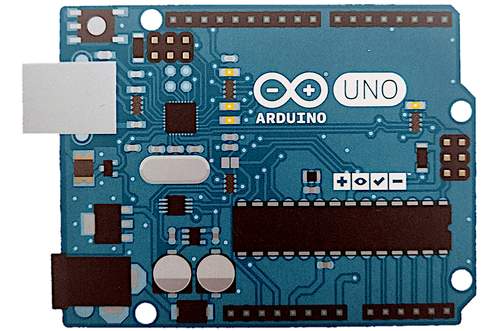 Arduino Uno form factor (photo of the cardboard package front)