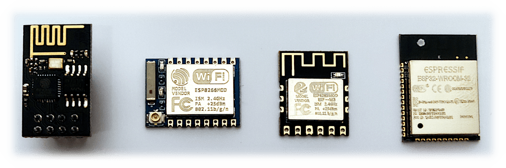 ESP8266 surrounded by components